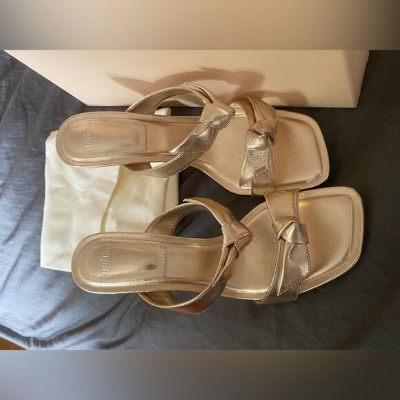 Alexandre Birman Gold High Heel Women Shoes - Picture 6 of 8